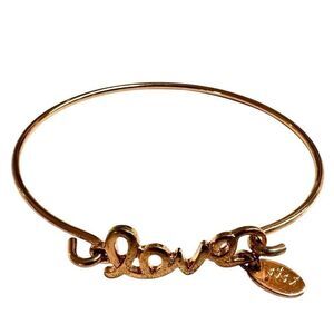 Gold tone love bangle bracelet